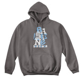 Baseline - New Stacked Logo Hood (Charcoal/Blue & White)